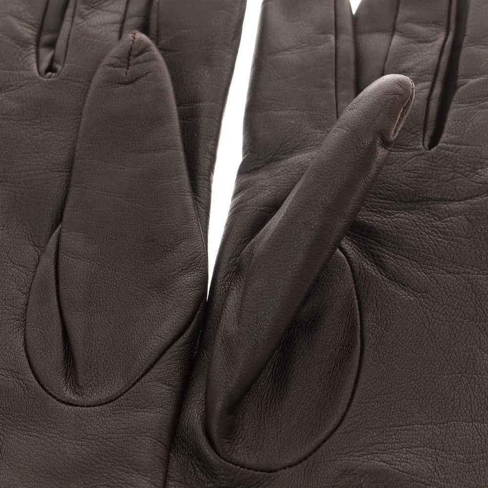 【中古】デンツ DENTS レザー ウール系ライニング 手袋 グローブ ダークブラウン【 状態ランクB 】【 メンズ 】