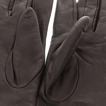 【中古】デンツ DENTS レザー ウール系ライニング 手袋 グローブ ダークブラウン【 状態ランクB 】【 メンズ 】