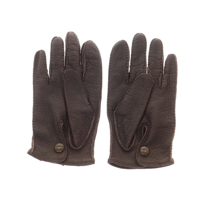 【中古】デンツ DENTS ペッカリーレザー 手袋 グローブ ダークブラウン【 状態ランクB 】【 メンズ 】