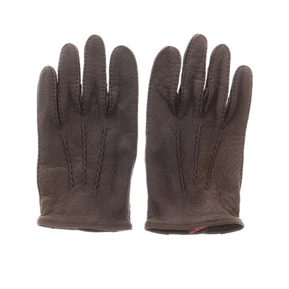 【中古】デンツ DENTS ペッカリーレザー 手袋 グローブ ダークブラウン【 状態ランクB 】【 メンズ 】
