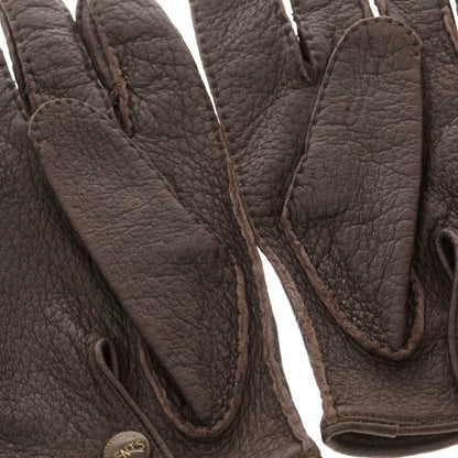 【中古】デンツ DENTS ペッカリーレザー 手袋 グローブ ダークブラウン【 状態ランクB 】【 メンズ 】