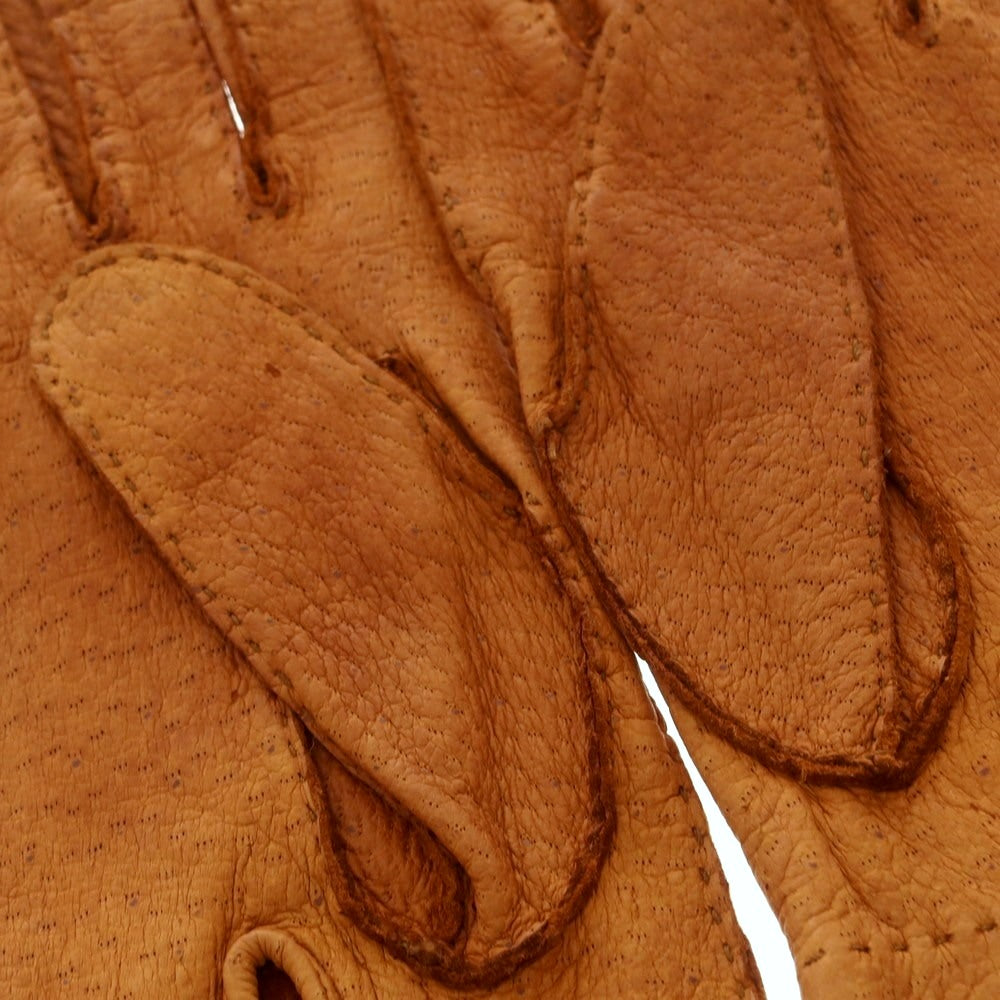 【中古】その他ブランド Brand ペッカリーレザー 手袋 グローブ ライトブラウン【 8 】【 状態ランクB 】【 メンズ 】