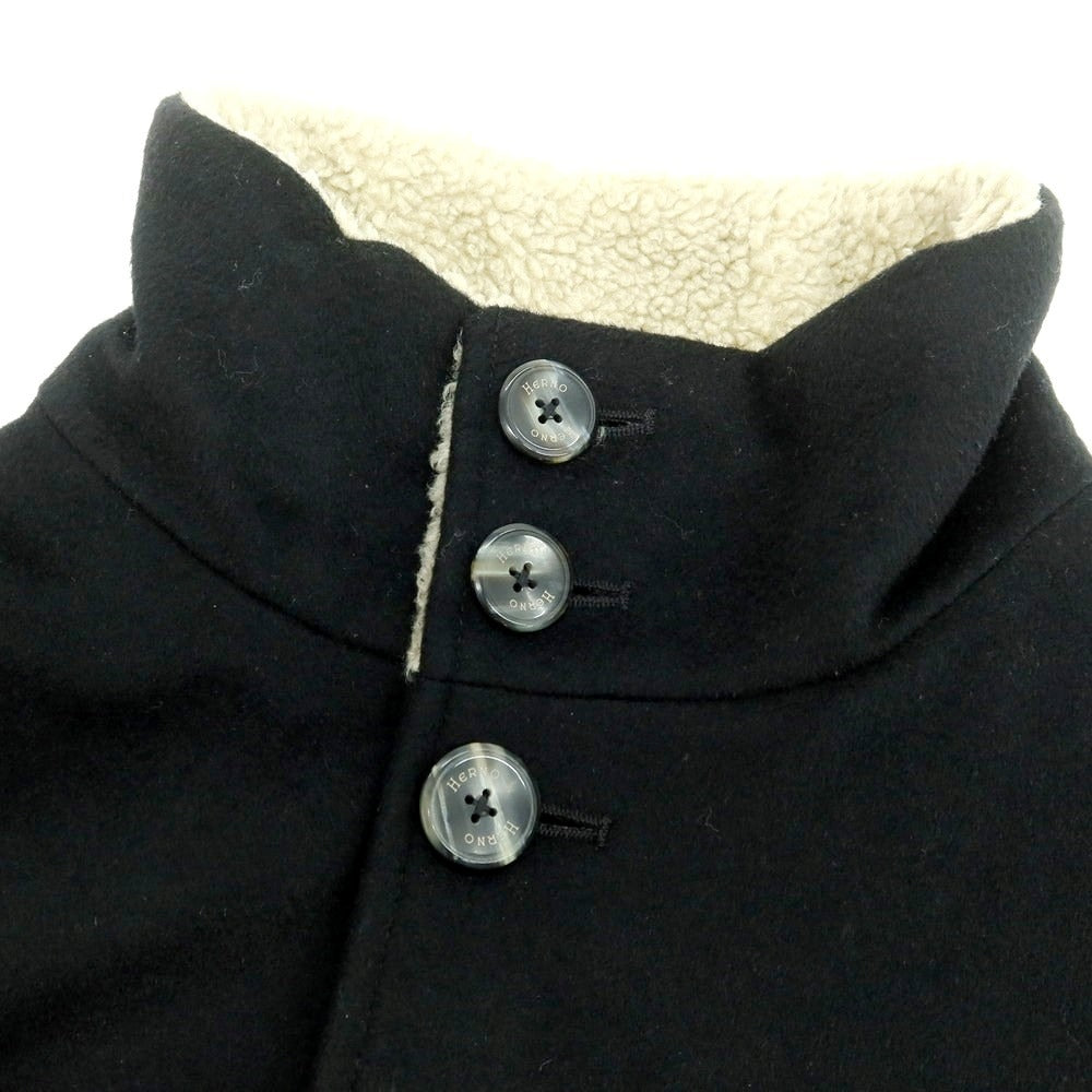 【中古】ヘルノ Herno ウールカシミヤ 中綿 バルスタリーノブルゾン ブラック【 48 】【 状態ランクB 】【 メンズ 】