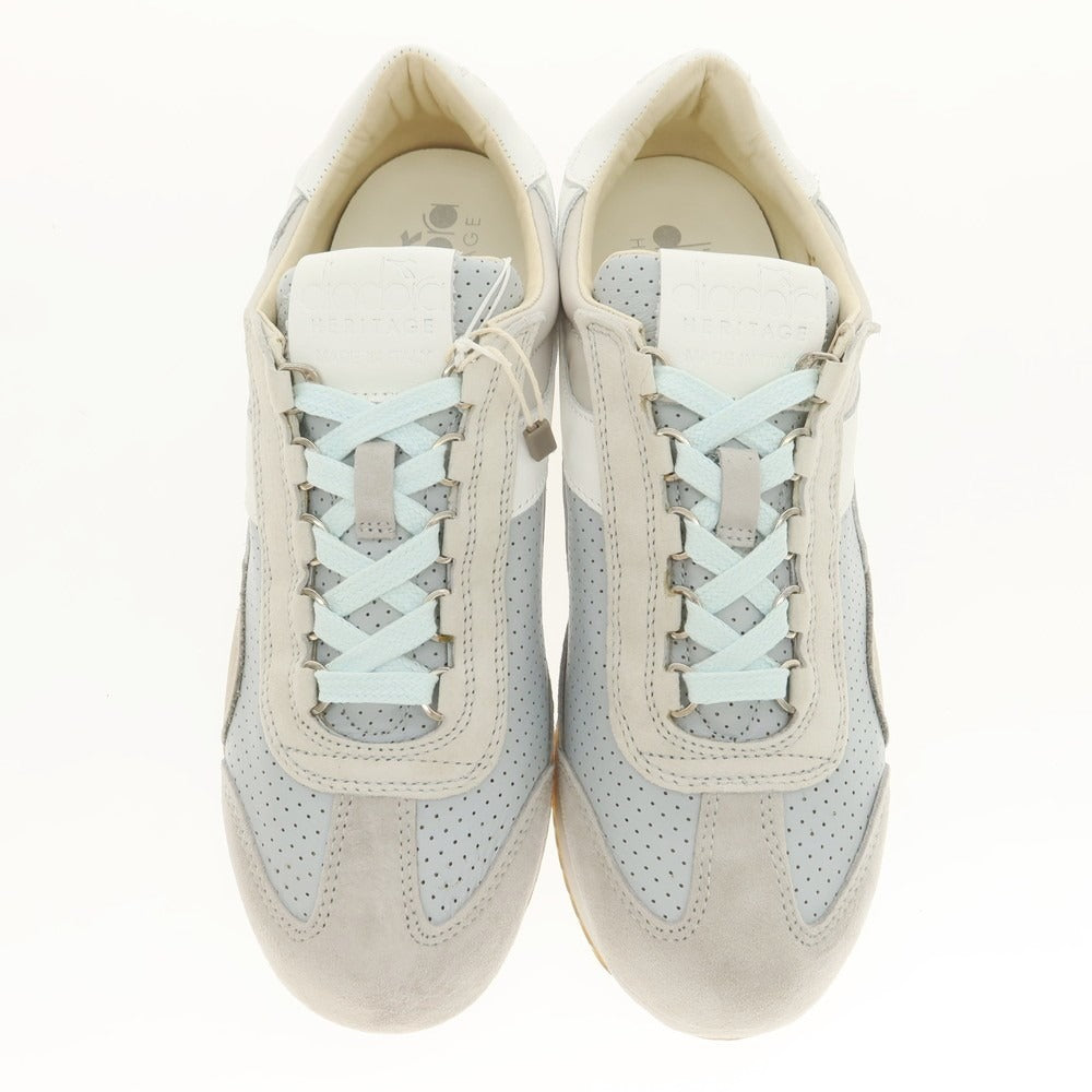 【中古】ディアドラ Diadora HERITAGE EQUIPE スニーカー ライトグレーxホワイト【 26 】【 状態ランクA 】【 メンズ 】