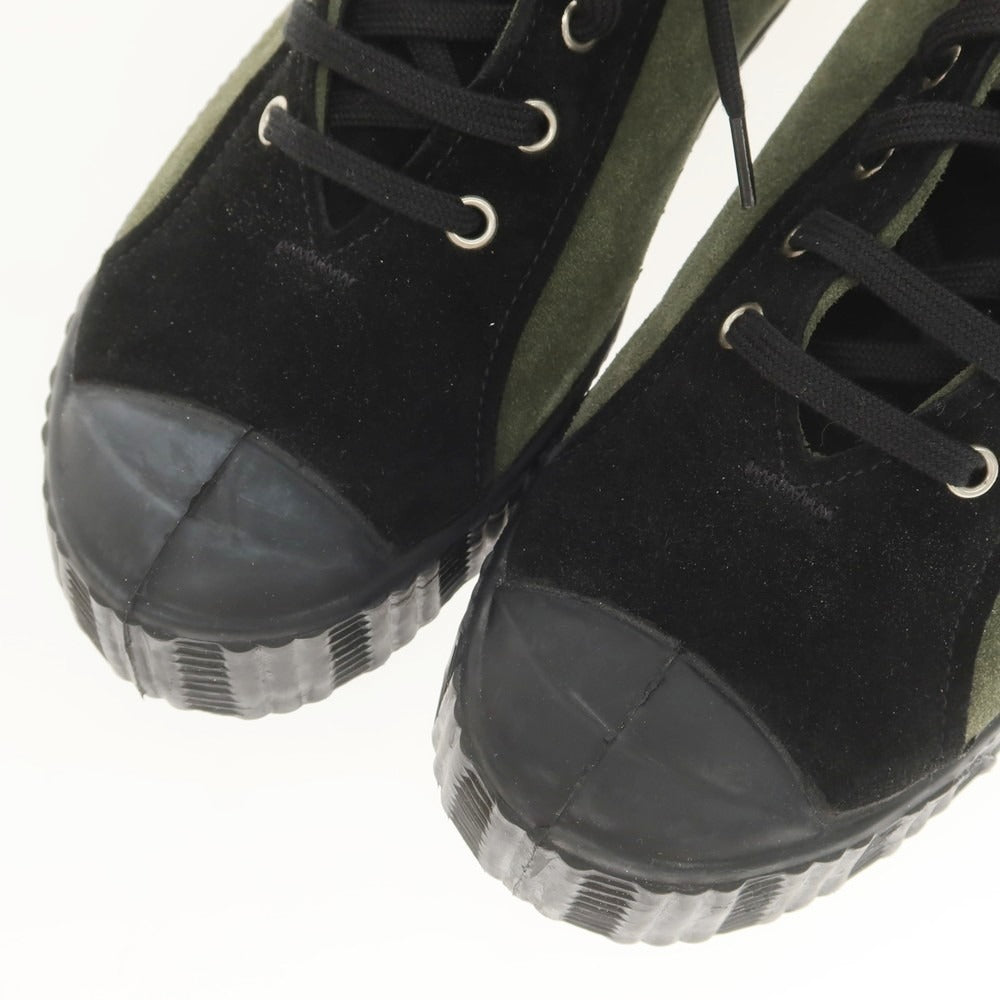 【中古】コムデギャルソンシャツ COMME des GARCONS SHIRT × SPALWART スエード スニーカー オリーブxブラック【 41 】【 状態ランクA 】【 メンズ 】
