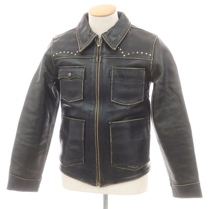 【中古】レッドイヤー ポールスミス RED EAR PAUL SMITH スタッズ レザーブルゾン ブラック【 M 】【 状態ランクC 】【 メンズ 】