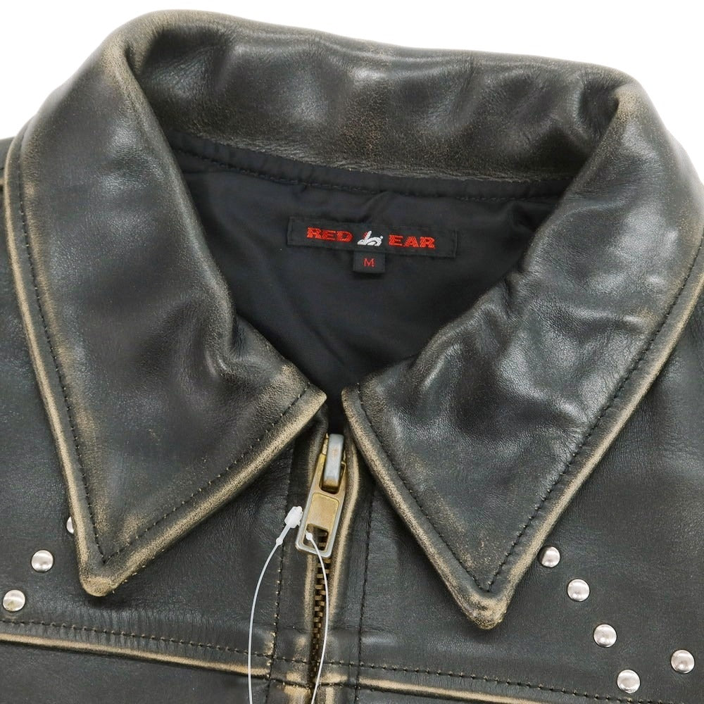 【中古】レッドイヤー ポールスミス RED EAR PAUL SMITH スタッズ レザーブルゾン ブラック【 M 】【 状態ランクC 】【 メンズ 】