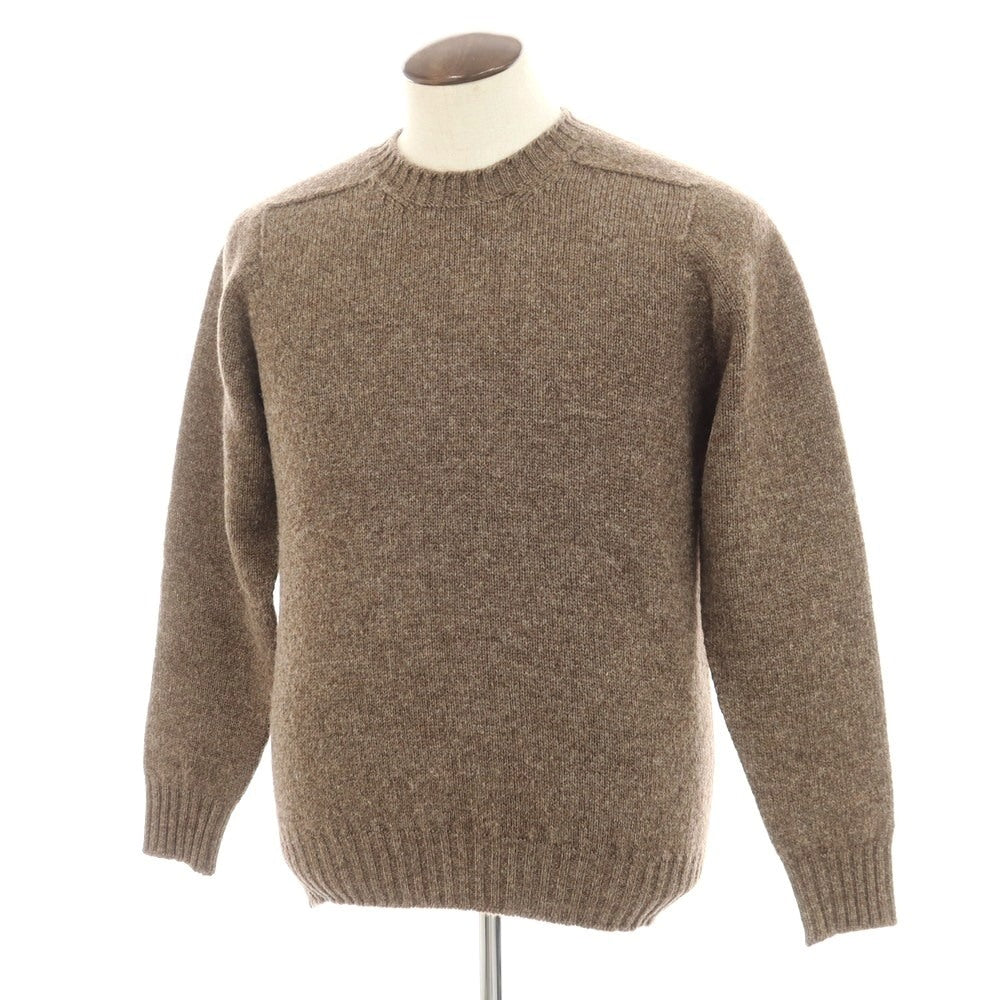 【中古】ジャミーソンズニットウェア Jamieson’s Knitwear ミドルゲージ ウール クルーネック プルオーバーニット ブラウン【 XL 】【 状態ランクB 】【 メンズ 】