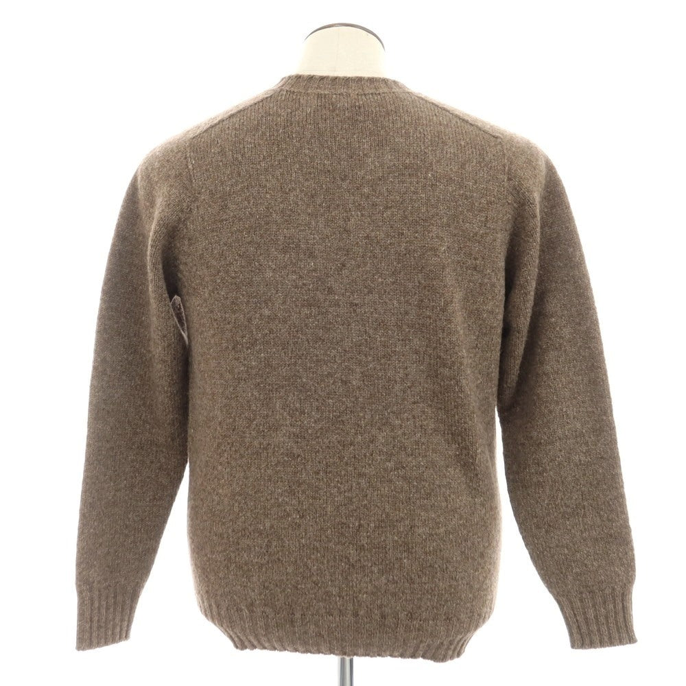 【中古】ジャミーソンズニットウェア Jamieson’s Knitwear ミドルゲージ ウール クルーネック プルオーバーニット ブラウン【 XL 】【 状態ランクB 】【 メンズ 】