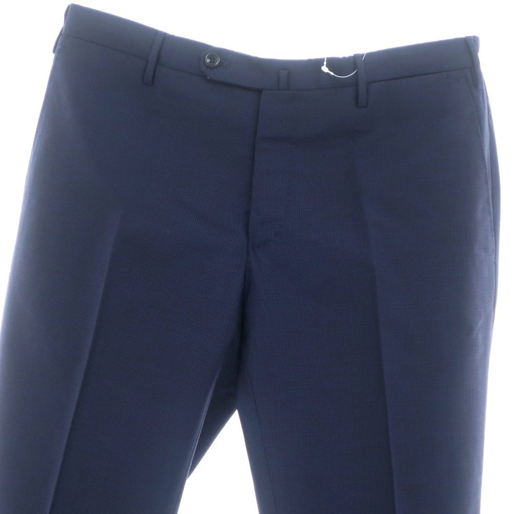 【中古】インコテックス INCOTEX BEAMS F別注 ウール ハウンドトゥース ドレススラックスパンツ ネイビー【 48 】【 状態ランクB 】【 メンズ 】