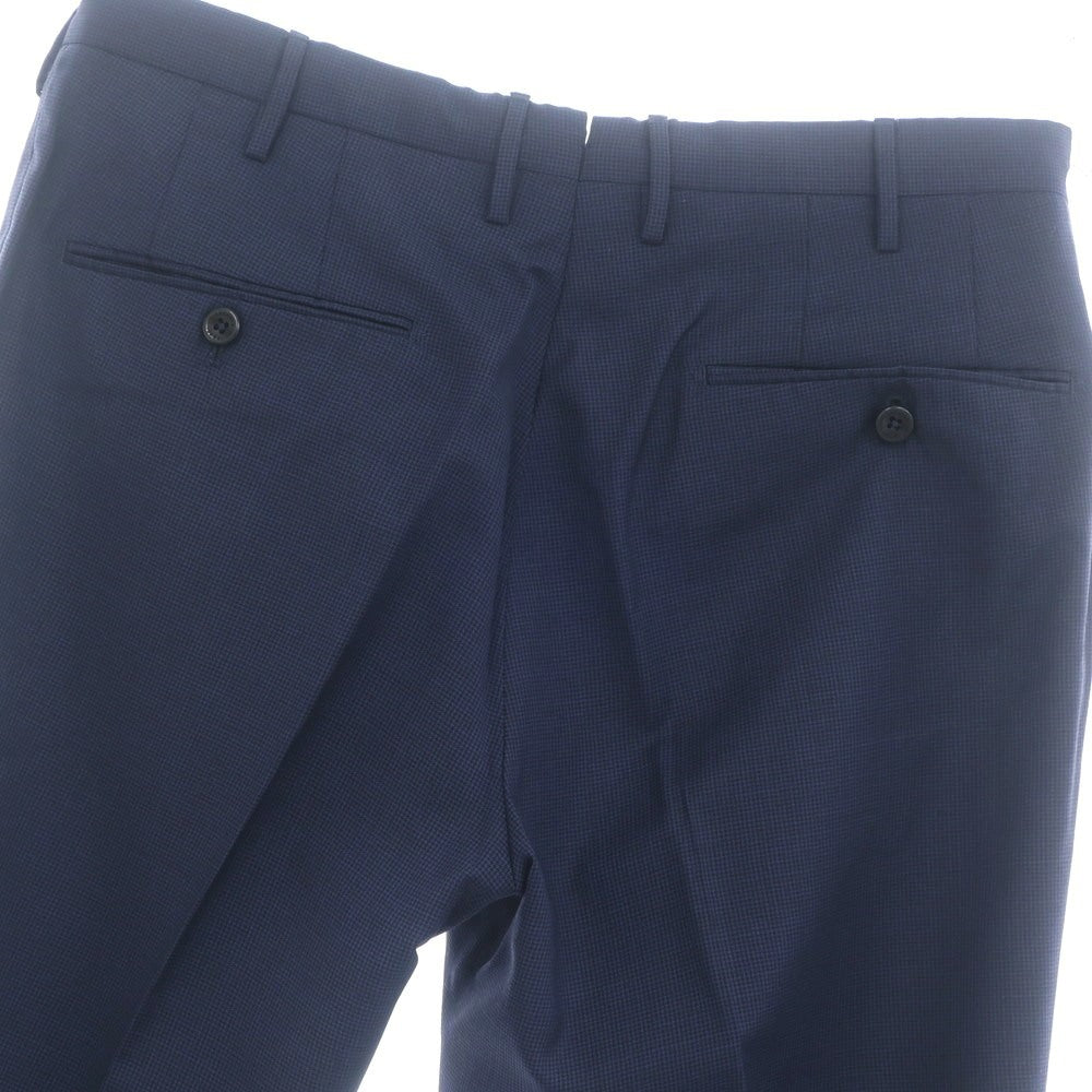 【中古】インコテックス INCOTEX BEAMS F別注 ウール ハウンドトゥース ドレススラックスパンツ ネイビー【 48 】【 状態ランクB 】【 メンズ 】