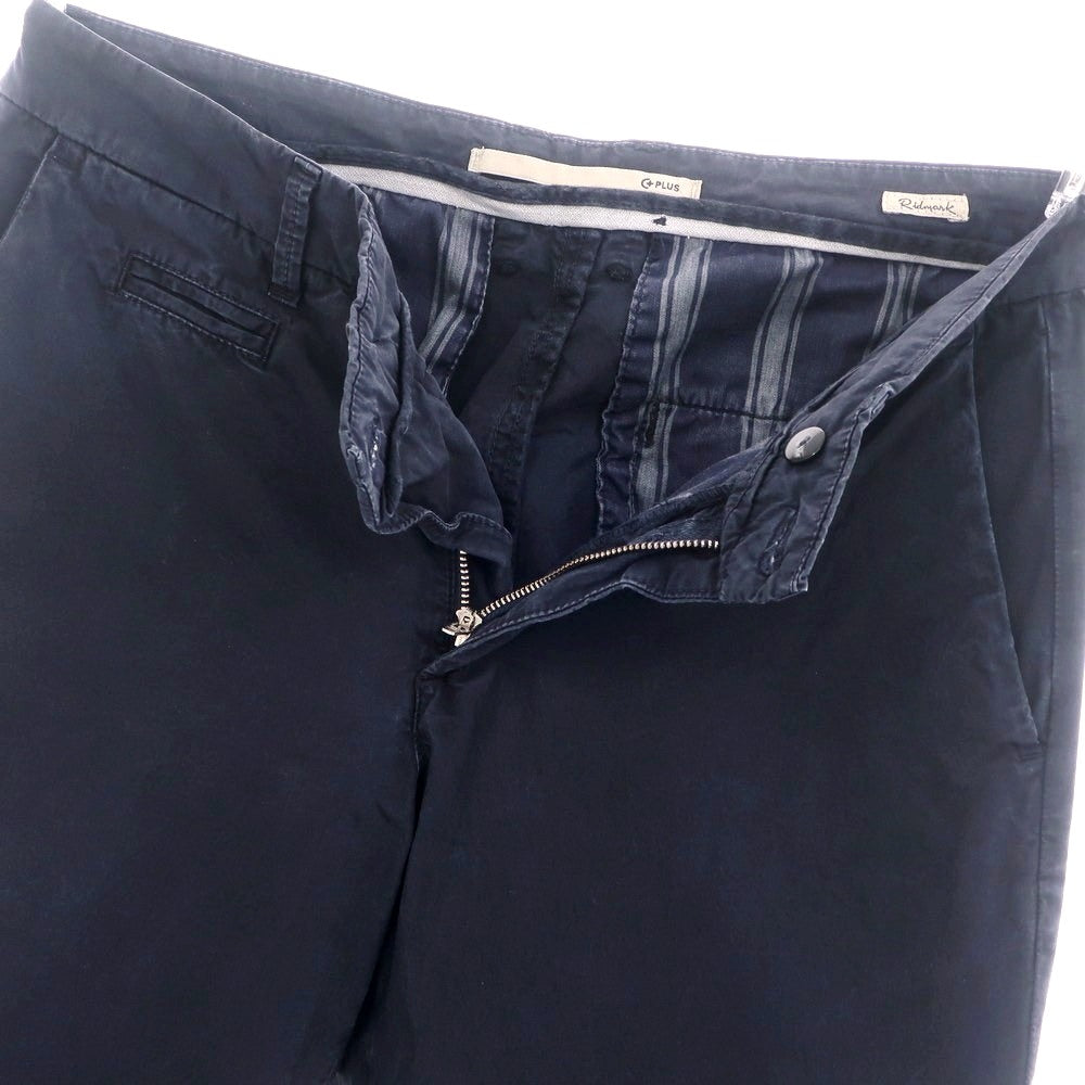【中古】チープラス C+ ストレッチ コットン カジュアルスラックスパンツ ネイビー【 31 】【 状態ランクC 】【 メンズ 】
