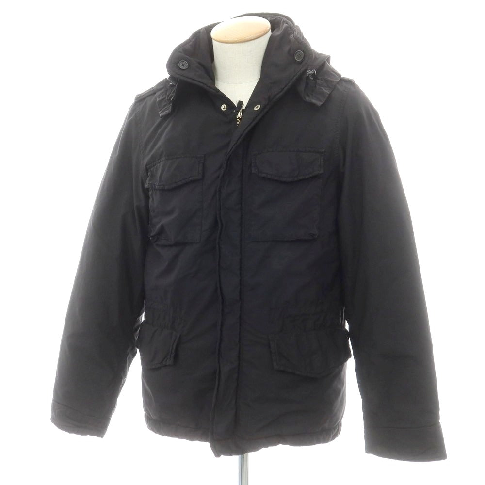 【中古】アスペジ ASPESI ポリエステルナイロン M-65 中綿ブルゾン ブラック【 XS 】【 状態ランクB 】【 メンズ 】