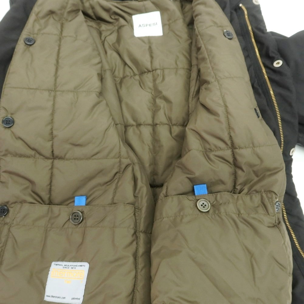 【中古】アスペジ ASPESI ポリエステルナイロン M-65 中綿ブルゾン ブラック【 XS 】【 状態ランクB 】【 メンズ 】