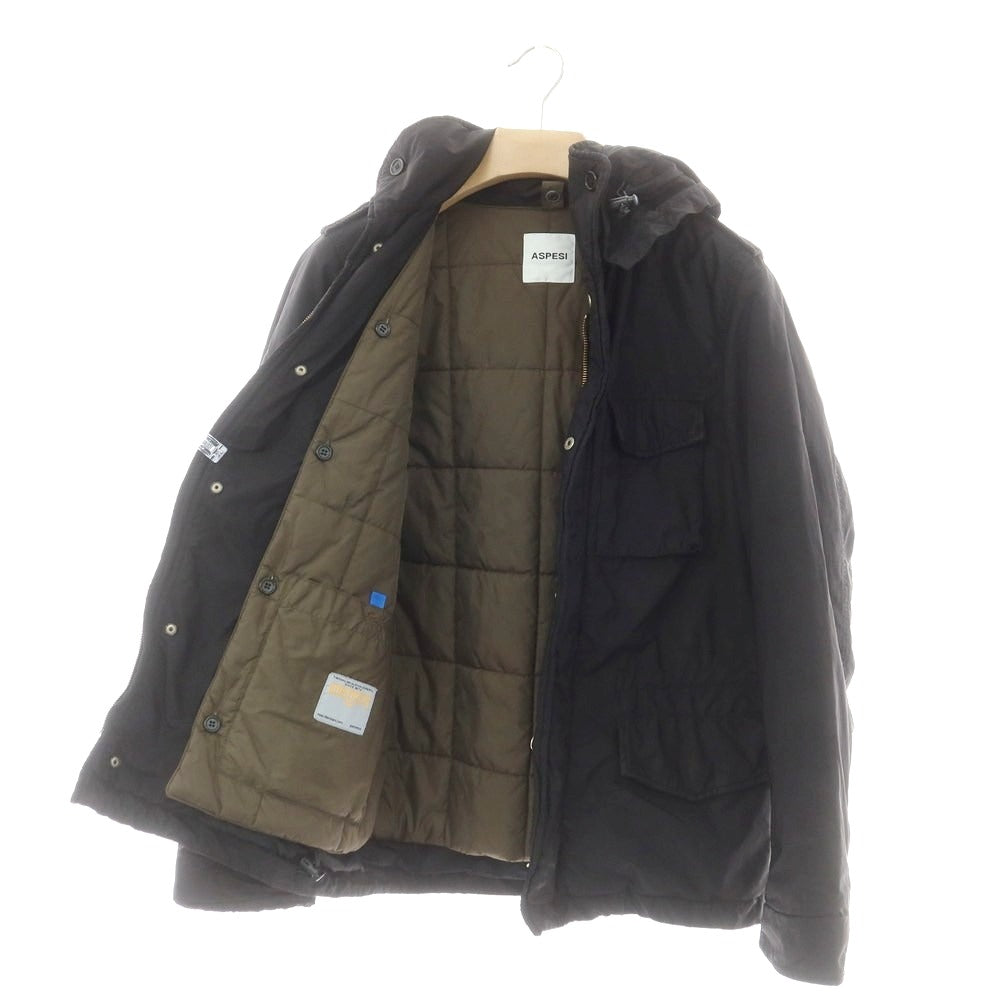 【中古】アスペジ ASPESI ポリエステルナイロン M-65 中綿ブルゾン ブラック【 XS 】【 状態ランクB 】【 メンズ 】