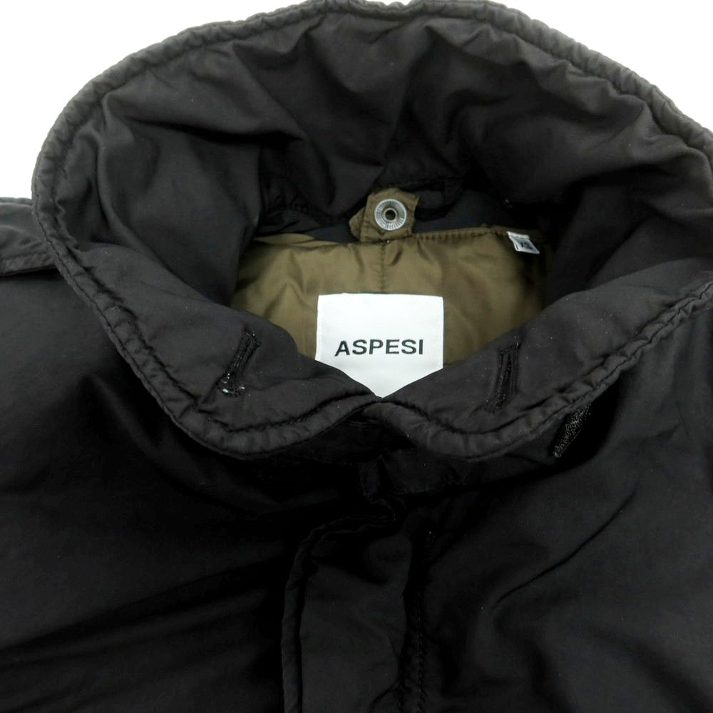 【中古】アスペジ ASPESI ポリエステルナイロン M-65 中綿ブルゾン ブラック【 XS 】【 状態ランクB 】【 メンズ 】