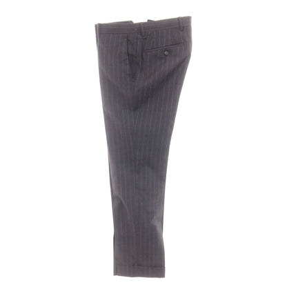 【中古】ラルディーニ LARDINI ウール ストライプ 3つボタンスーツ ダークグレー【 46 】【 状態ランクC 】【 メンズ 】