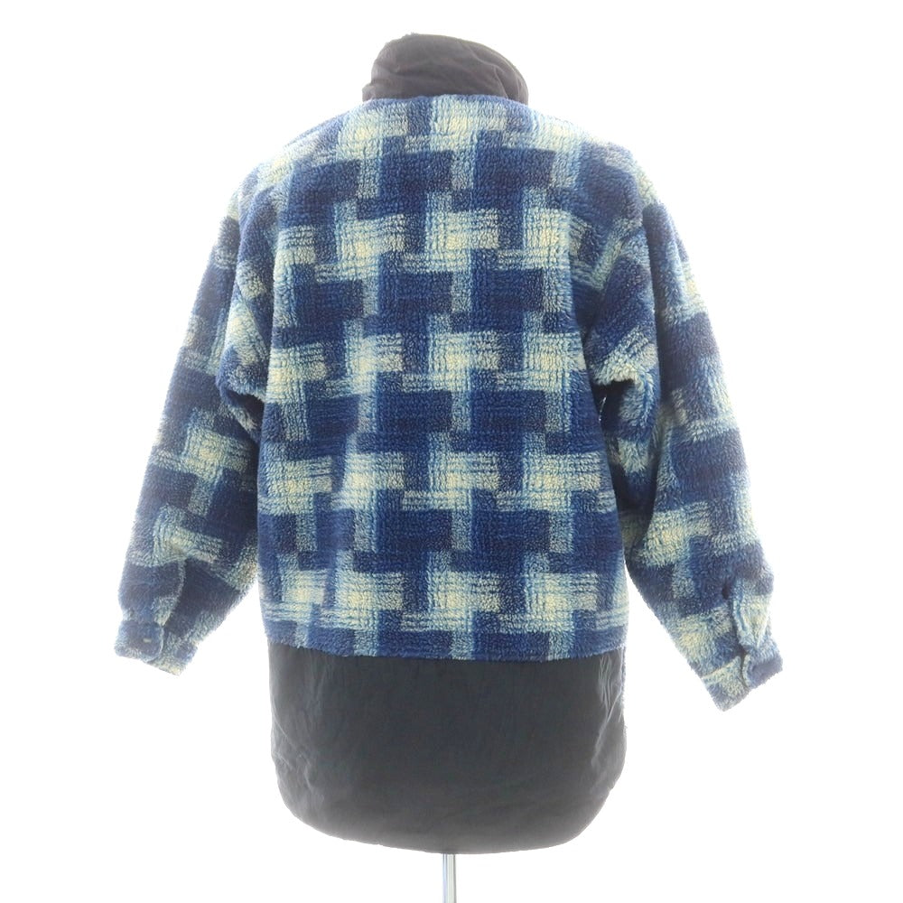 【中古】コロンビア Columbia ポリエステル フリースジャケット ネイビーxホワイト【サイズ表記不明（L位）】【 状態ランクC 】【 メンズ 】 [CPD]