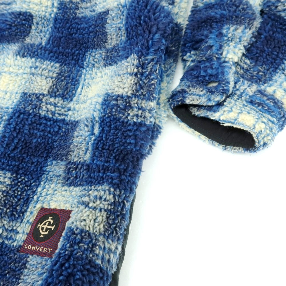 【中古】コロンビア Columbia ポリエステル フリースジャケット ネイビーxホワイト【 表記不明（L位） 】【 状態ランクC 】【 メンズ 】