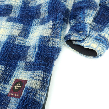 【中古】コロンビア Columbia ポリエステル フリースジャケット ネイビーxホワイト【 表記不明（L位） 】【 状態ランクC 】【 メンズ 】