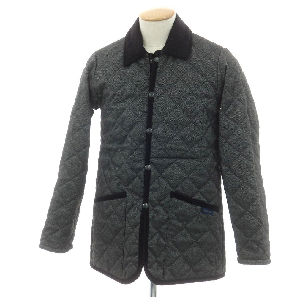 【中古】ラベンハム LAVENHAM ポリエステル 中綿 キルティングブルゾン グレーxブラック【 34 】【 状態ランクB 】【 メンズ 】