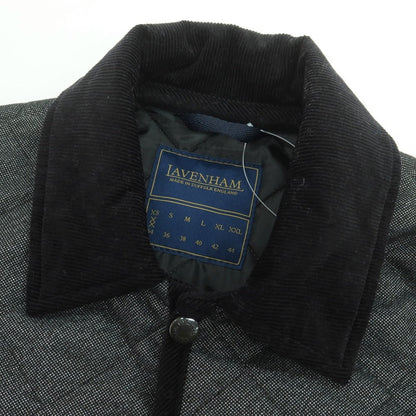 【中古】ラベンハム LAVENHAM ポリエステル 中綿 キルティングブルゾン グレーxブラック【 34 】【 状態ランクB 】【 メンズ 】