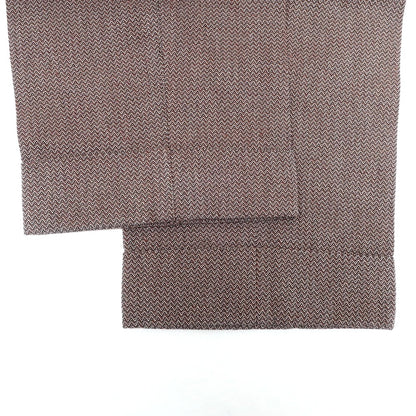 【中古】ボリオリ BOGLIOLI コットンリネン カジュアルスラックスパンツ ブラウンxブラック×ホワイト【 50 】【 状態ランクB 】【 メンズ 】