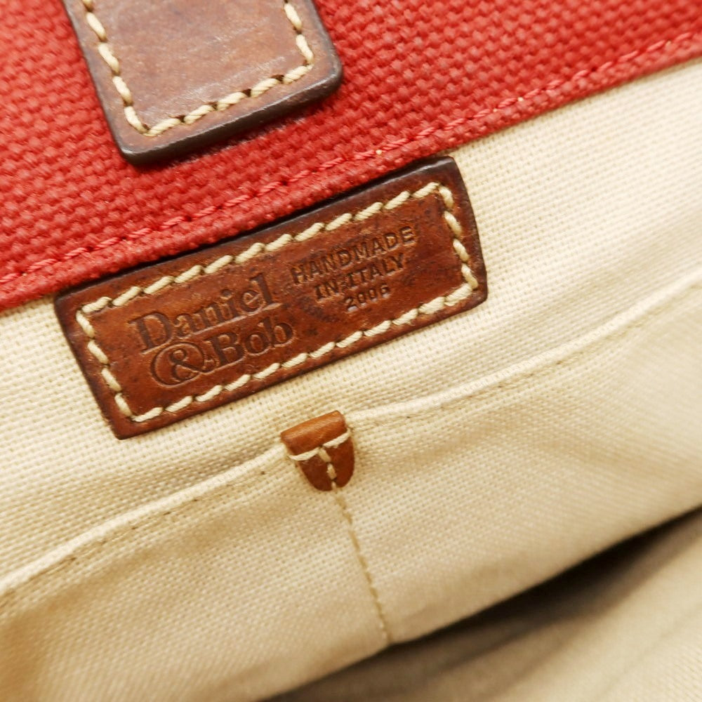 【中古】ダニエルアンドボブ Daniel &amp; Bob キャンバス トートバッグ レッド【 状態ランクC 】【 メンズ 】 [APD]