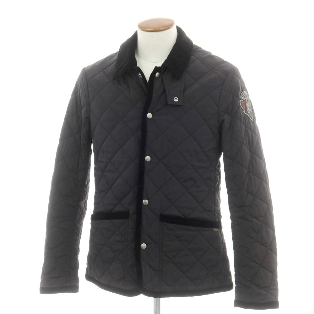 【中古】グッチ GUCCI ナイロンポリウレタン 中綿 キルティングブルゾン ブラック【 46 】【 状態ランクB 】【 メンズ 】