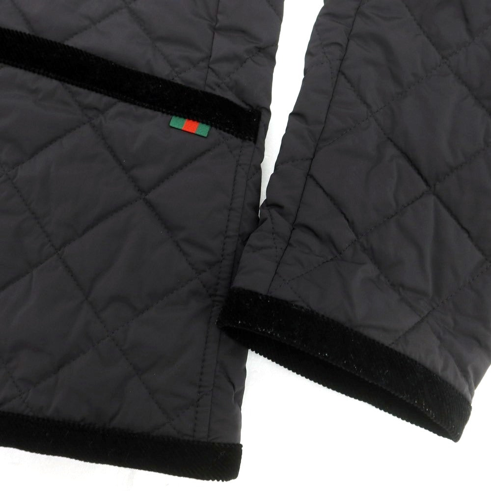 【中古】グッチ GUCCI ナイロンポリウレタン 中綿 キルティングブルゾン ブラック【 46 】【 状態ランクB 】【 メンズ 】