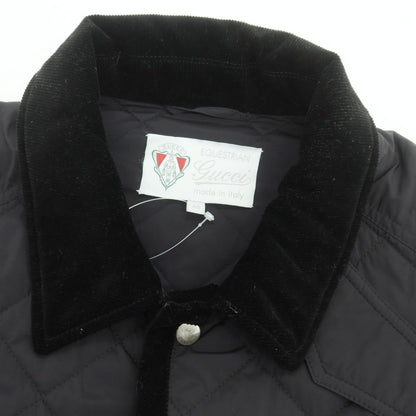 【中古】グッチ GUCCI ナイロンポリウレタン 中綿 キルティングブルゾン ブラック【 46 】【 状態ランクB 】【 メンズ 】