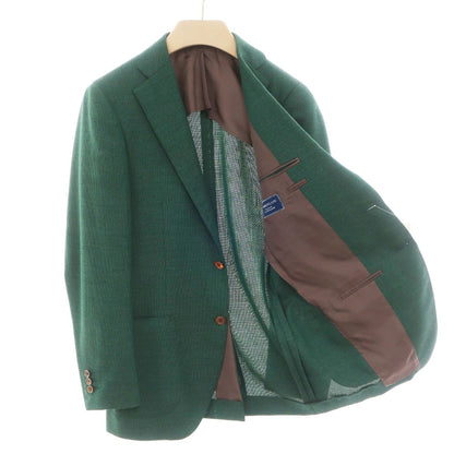 【中古】トゥモローランド TOMORROWLAND ウール 2B テーラードジャケット グリーン【 44 】【 状態ランクC 】【 メンズ 】