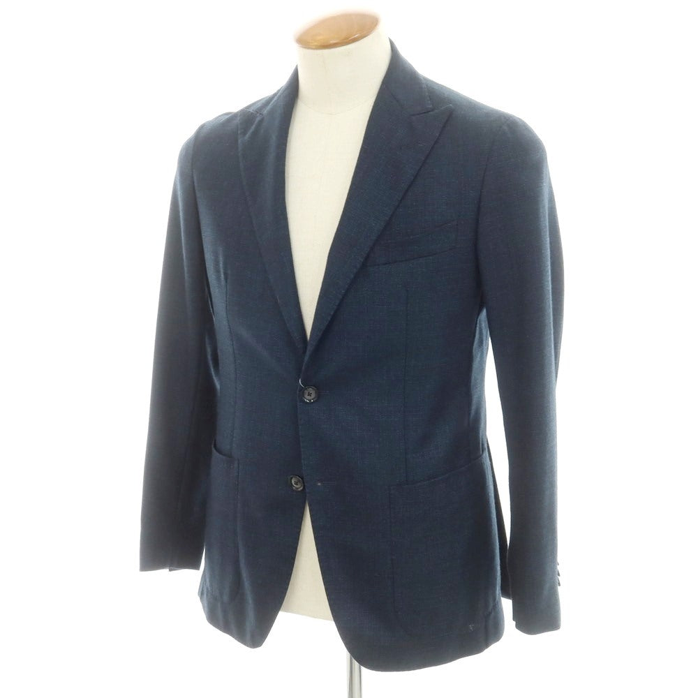 【中古】タリアトーレ TAGLIATORE MONTECARLO ウール 2B テーラードジャケット ダークブルーxダークグリーン【 46 】【 状態ランクB 】【 メンズ 】