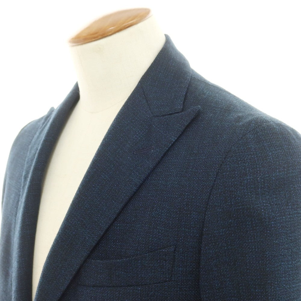 【中古】タリアトーレ TAGLIATORE MONTECARLO ウール 2B テーラードジャケット ダークブルーxダークグリーン【 46 】【 状態ランクB 】【 メンズ 】