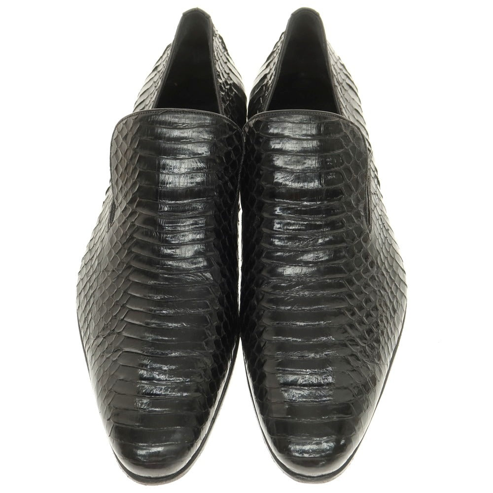 【中古】グッチ GUCCI パイソンレザー ローファー ブラック【 7E 】【 状態ランクB 】【 メンズ 】