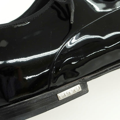 【中古】グッチ GUCCI パテントレザー サイドレース ドレスシューズ ブラック【 39 1/2E 】【 状態ランクB 】【 メンズ 】
