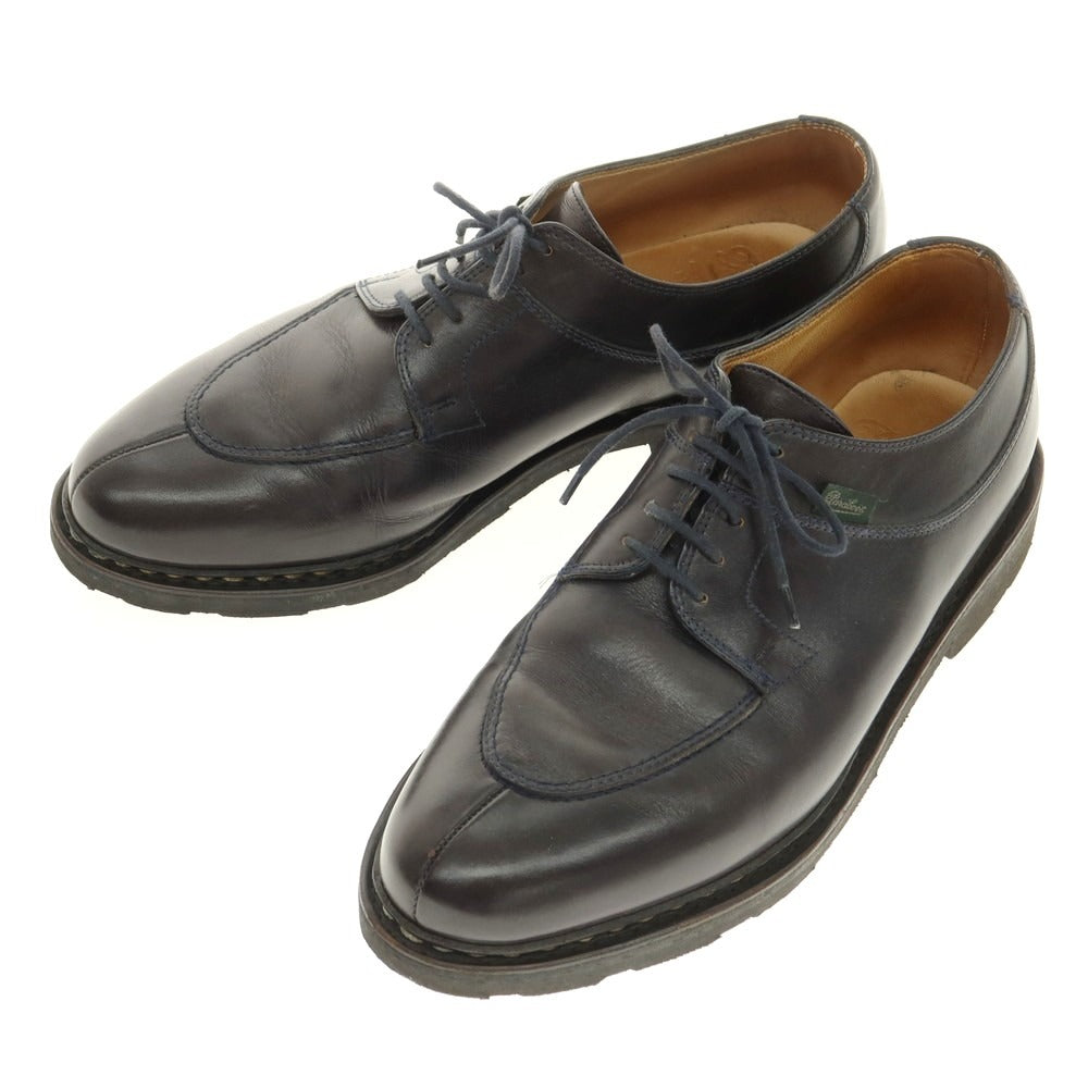 【中古】パラブーツ Paraboot AVIGNON スプリットトゥ ドレスシューズ ネイビー【 8 1/2 】【 状態ランクC 】【 メンズ 】