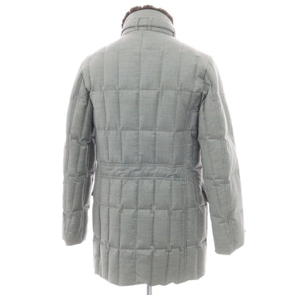 【中古】ムーレー MOORER ウール スタンドカラー ダウンコート ライトグレー【 48 】【 状態ランクC 】【 メンズ 】