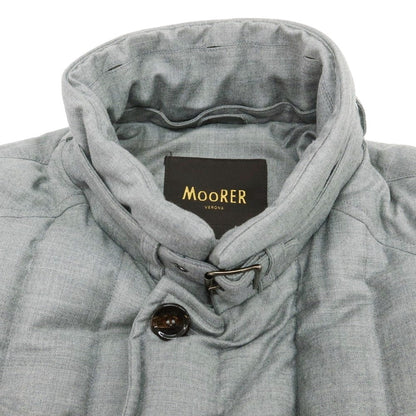 【中古】ムーレー MOORER ウール スタンドカラー ダウンコート ライトグレー【 48 】【 状態ランクC 】【 メンズ 】