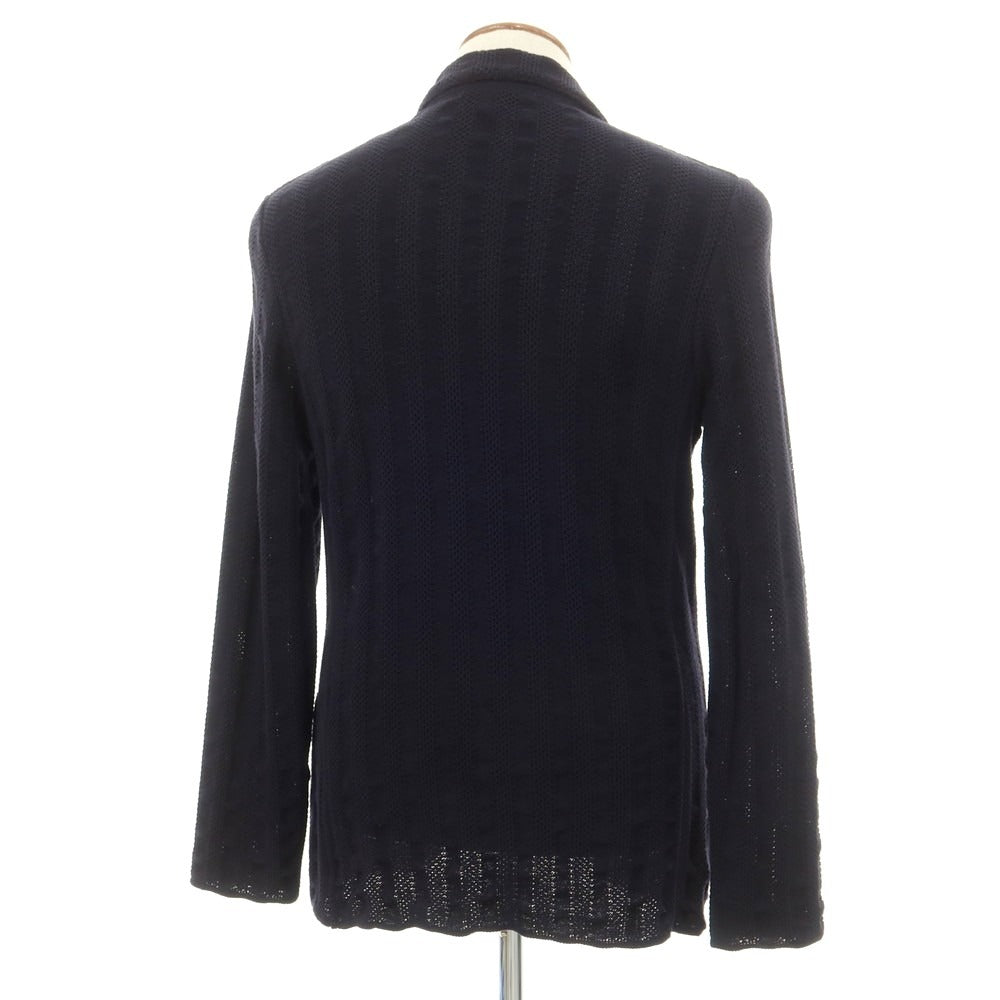 【中古】ラルディーニ LARDINI コットン ニットジャケット ネイビー【 M 】【 状態ランクC 】【 メンズ 】