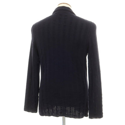 【中古】ラルディーニ LARDINI コットン ニットジャケット ネイビー【 M 】【 状態ランクC 】【 メンズ 】