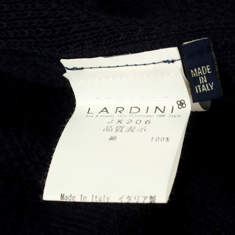 【中古】ラルディーニ LARDINI コットン ニットジャケット ネイビー【 M 】【 状態ランクC 】【 メンズ 】