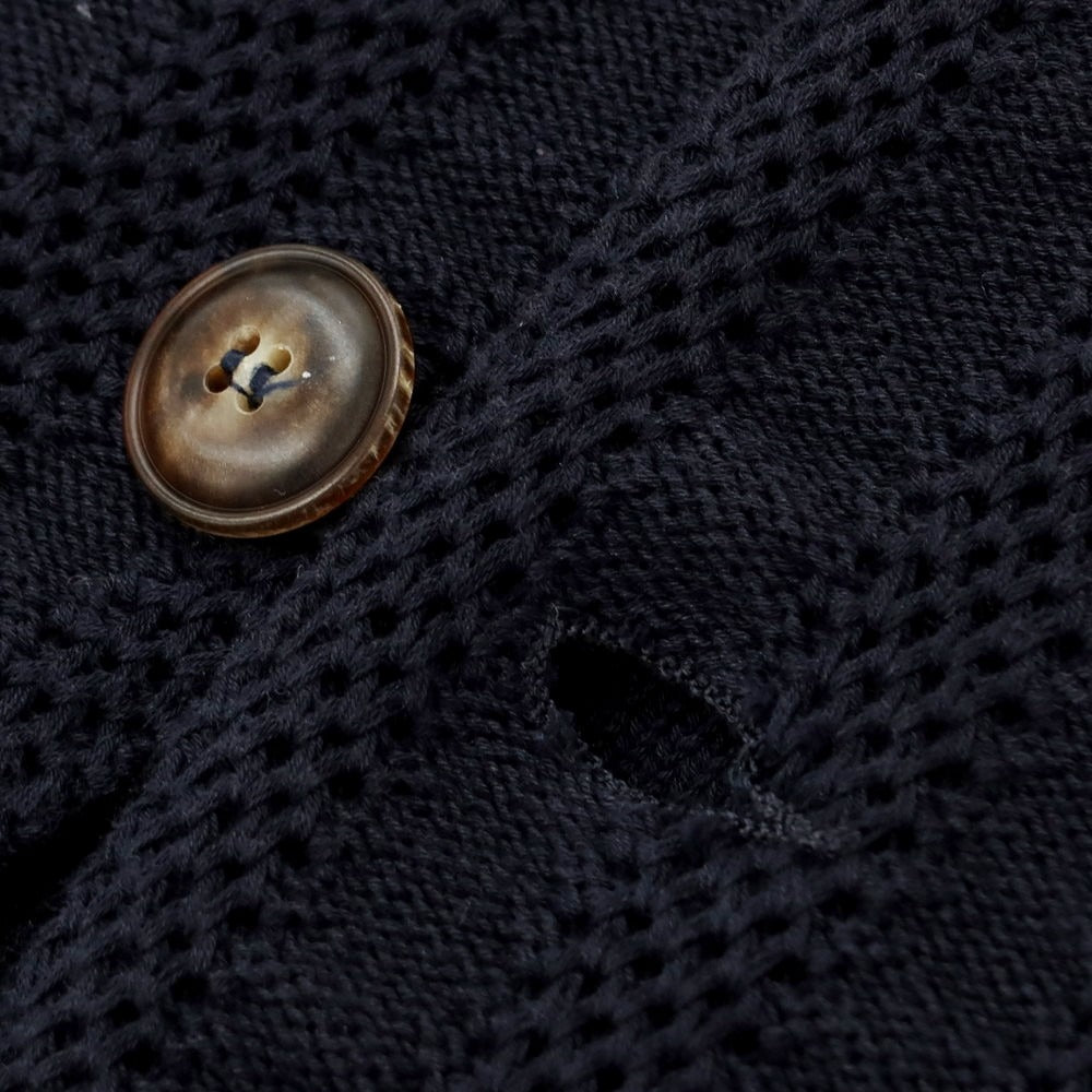 【中古】ラルディーニ LARDINI コットン ニットジャケット ネイビー【 M 】【 状態ランクC 】【 メンズ 】