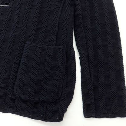 【中古】ラルディーニ LARDINI コットン ニットジャケット ネイビー【 M 】【 状態ランクC 】【 メンズ 】