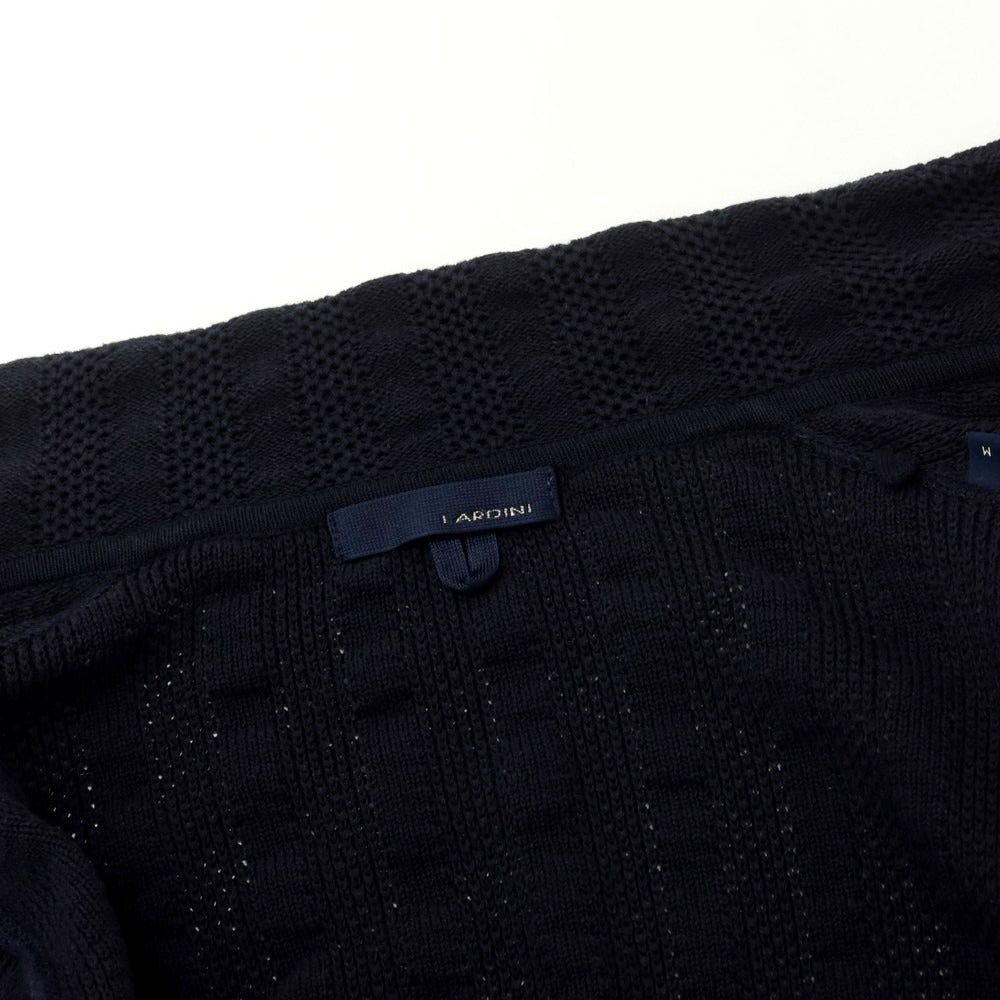 【中古】ラルディーニ LARDINI コットン ニットジャケット ネイビー【 M 】【 状態ランクC 】【 メンズ 】