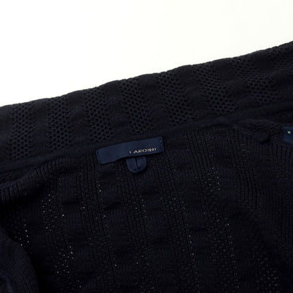 【中古】ラルディーニ LARDINI コットン ニットジャケット ネイビー【 M 】【 状態ランクC 】【 メンズ 】