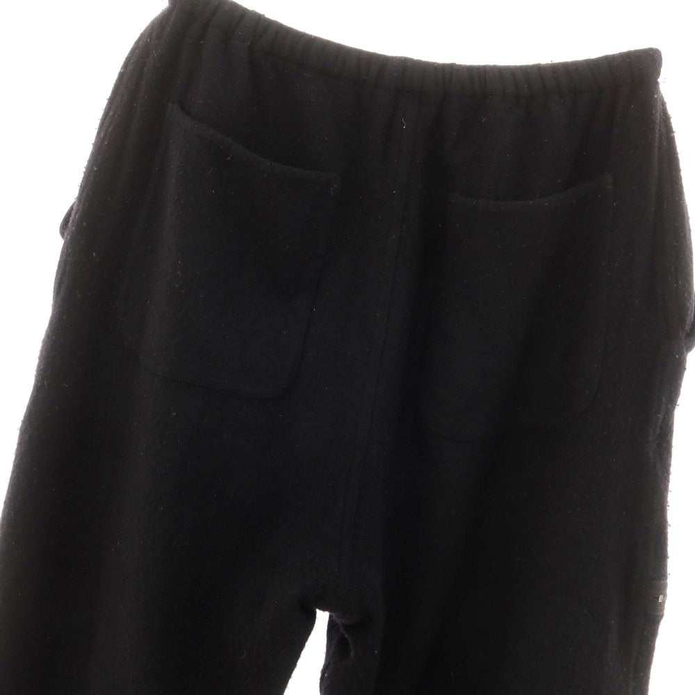 【中古】コモリ COMOLI 2024年秋冬 縮絨 ウール パラシュートパンツ イージーパンツ ブラック【サイズ3】【 状態ランクC 】【 メンズ 】 [APD]