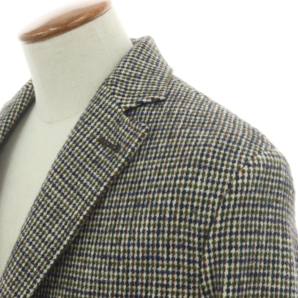 【中古】ティージャケット T-JACKET コットンウールナイロンポリエステル チェスターフィールドコート ライトグレーxブラック【 M 】【 状態ランクB 】【 メンズ 】