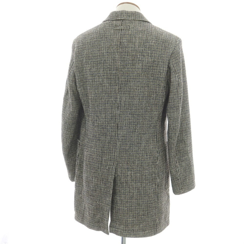 【中古】ティージャケット T-JACKET コットンウールナイロンポリエステル チェスターフィールドコート ライトグレーxブラック【 M 】【 状態ランクB 】【 メンズ 】