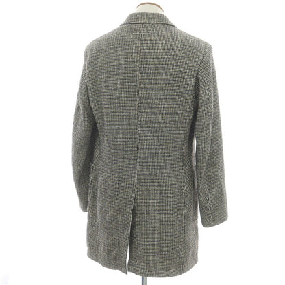 【中古】ティージャケット T-JACKET コットンウールナイロンポリエステル チェスターフィールドコート ライトグレーxブラック【 M 】【 状態ランクB 】【 メンズ 】
